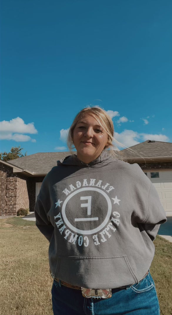 Gray Hoodie with White Logo