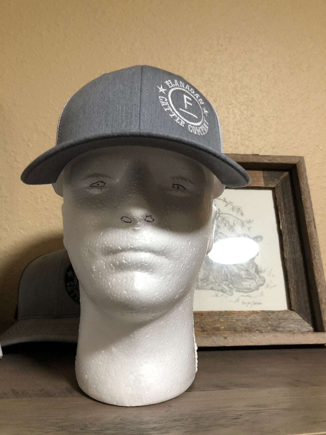 Gray & White Cap